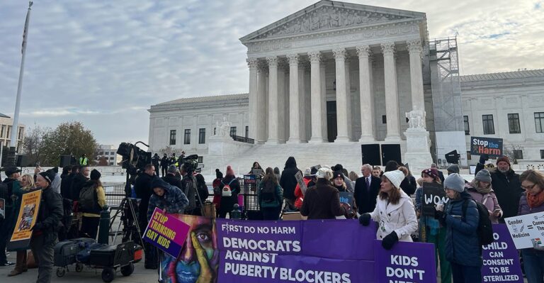 What I Saw Outside the Supreme Court Amid Oral Arguments About Whether States Can Protect Minors from ‘Gender-Affirming Care’