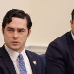 Reps. Brandon Gill, R-Texas, and Abe Hamadeh, R-Arizona at the Republican Study Committee Event on Combating Fraud.