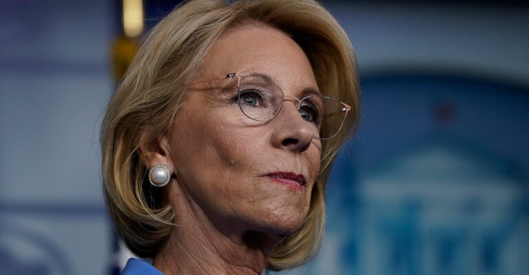 Student Debt Cancellation ‘Not Fair’ to Taxpayers, Those Who Repaid Loans, Betsy DeVos Says