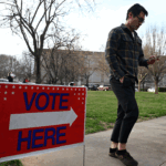 Mecklenburg County voters go to polls for the midterm elections in a total of 195 precincts as the Board of Elections receives the ballots in Charlotte NC, United States on March 03, 2026 (Peter Zay/Anadolu via Getty Images)