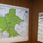 Signs are seen on the walls of a campaign office for Democratic candidate Jon Ossoff's as he runs for Georgia's 6th Congressional District.