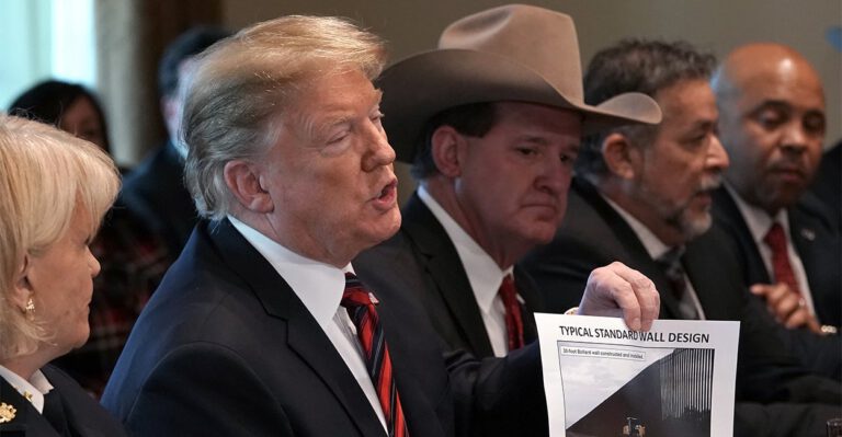 Trump Shares Photo of ‘Strong and Beautiful’ Wall Design
