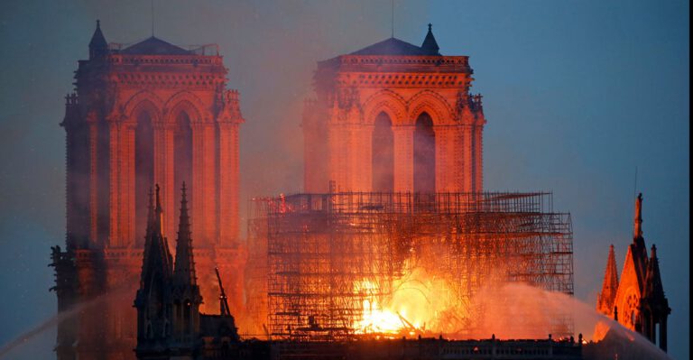 Trump and the Rest of the World Mourn on Twitter as Notre Dame Cathedral Burns