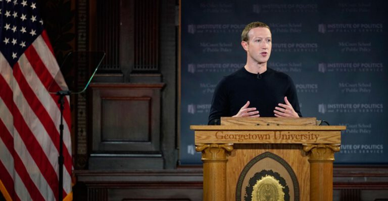 Mark Zuckerberg Leans on Free Speech While Defending Facebook’s Ad Policies