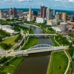 A skyline view of Columbus, Ohio.