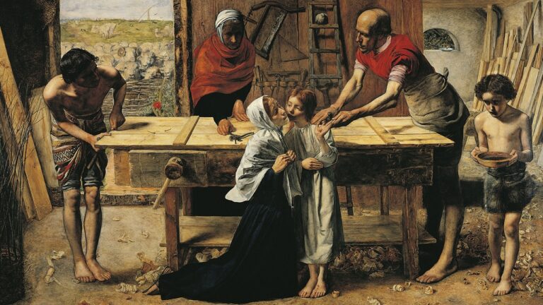 A painting of St. Joseph's workshop
