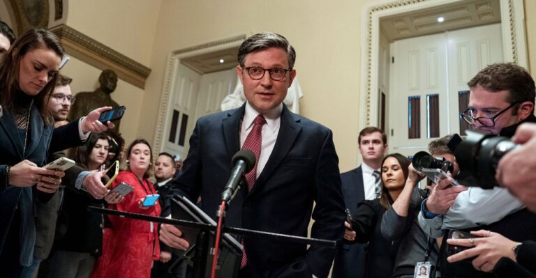 Mike Johnson Says He Won’t Back Out of Spending Deal Despite Freedom Caucus Opposition