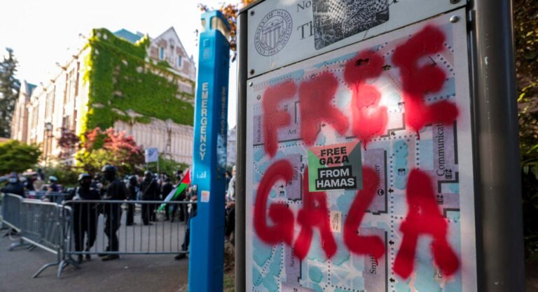 ‘Every Cop Death Is a Victory’: Antifa Rioters Torch University Building, Attack Police Over Gaza