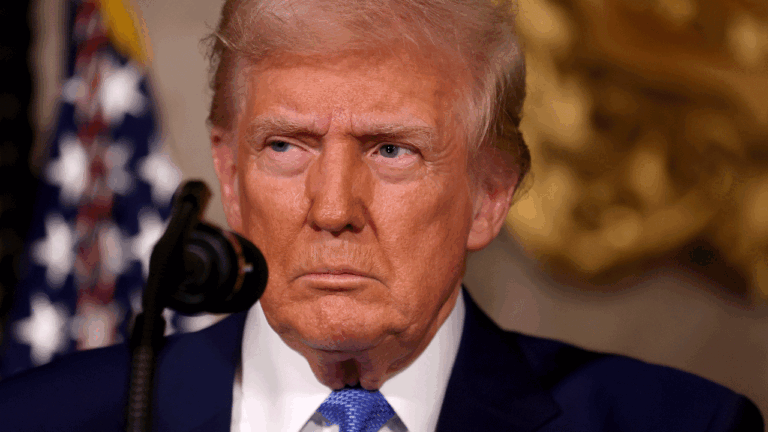 President Donald Trump delivers remarks.