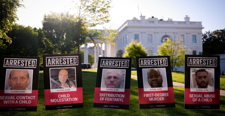 Blurring Trump’s Posters Displaying Illegal Immigrant Mug Shots