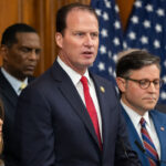 Republican Study Committee Chairman Congressman August Pfluger (R-TX) speaks during a press conference with other members of the Republican Study Committee.