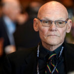 Democratic Party Must Contend With 'Great Schism,' Potential for 'Serious Fracture' 2 Democratic strategist James Carville stares out ahead of him while seated at a table.