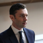 Sen. Jon Ossoff (D-GA) leaves a Senate Armed Services Committee January 13, 2026 in Washington, DC.