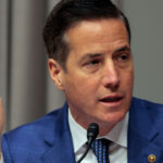 Sen. Bernie Moreno, R-Ohio, gestures while speaking during a hearing.