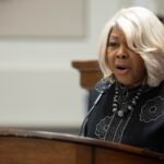 Virginia state Sen. Louise Lucas speaks during a ceremony.