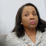 Federal Reserve Board Governor Lisa Cook participates in a board meeting at the Federal Reserve on March 19, 2026 in Washington, DC. The board met to meet to discuss a proposal to loosen capital requirements for large and regional banks, scaling back stricter regulations. (Kevin Dietsch/Getty Images)