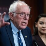 Sen. Bernie Sanders, I-Vt., and Rep. Alexandria Ocasio-Cortez, D-N.Y.