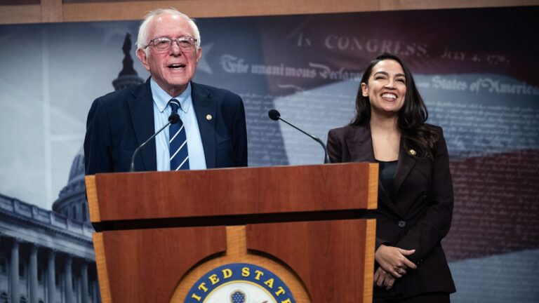 Bernie Sanders and Alexandria Ocasio-Cortez