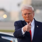 Donald Trump giving a thumbs up