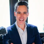 U.S. Sen. Josh Hawley (R-MO) speaks to reporters on April 13, 2026.
