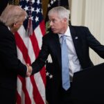 Chris Wright greets President Donald Trump