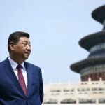 China's President Xi Jinping outdoors