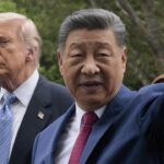 President Donald Trump and Chinese President Xi Jinping outdoors