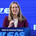 N.J. Governor Mikie Sherrill speaking at a podium