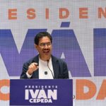 Ivan Cepeda speaks at a campaign event