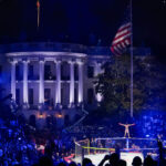 Diego Lopes of Brazil reacts to his win over Steve Garcia in a middleweight fight during the UFC Freedom 250 event on the South Lawn at the White House.