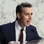Sen. Josh Hawley speaks during the confirmation hearing for acting Attorney General Todd Blanche.