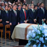 U.S. President Donald Trump, U.S. Vice President JD Vance, Trump family, and cabinet members attend the funeral service for the late U.S. Sen. Lindsey Graham.