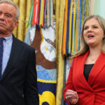 Deputy Assistant to the President for Domestic Policy Dr. Heidi Overton (R), accompanied by Health and Human Services Secretary Robert F. Kennedy Jr.