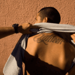 An 18th street gang member is being arrested.