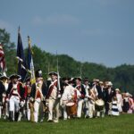 Historical re-enactors in Mount Vernon, Va.,