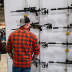 People look at guns and ammunition at the Great American Outdoor Show on Feb. 9, 2024 in Harrisburg, Pennsylvania. (Spencer Platt/Getty Images)