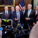 The House Freedom Caucus speaks about the ongoing negotiations between House leadership, the White House and the House Freedom Caucus on the "One, Big, Beautiful Bill" at the U.S. Capitol Building.