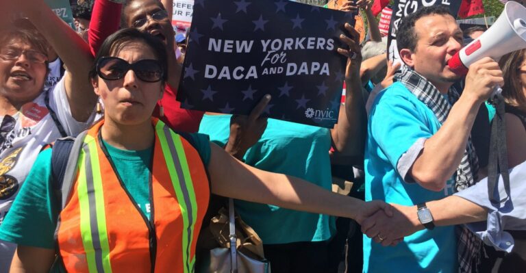 Protesters, Politicians Spar at Supreme Court Over Obama’s Immigration Program