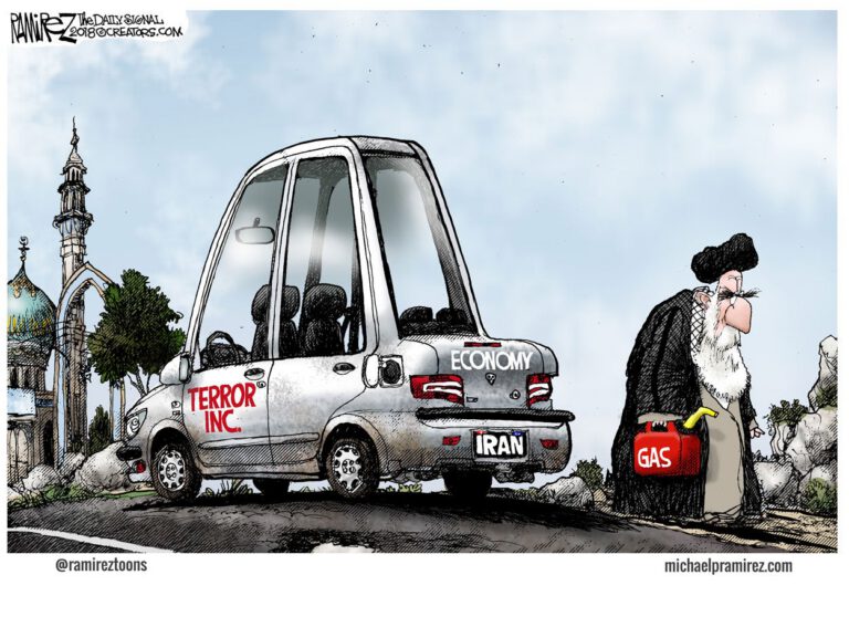 Cartoon: Iran Regime Running on Fumes