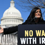 Rep. Pramila Jayapal (D-WA) speaks in front of the capitol.