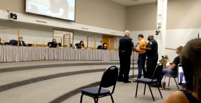 School Board Members Walk Out on Father Who Waited a Year to Have His Grievance Heard