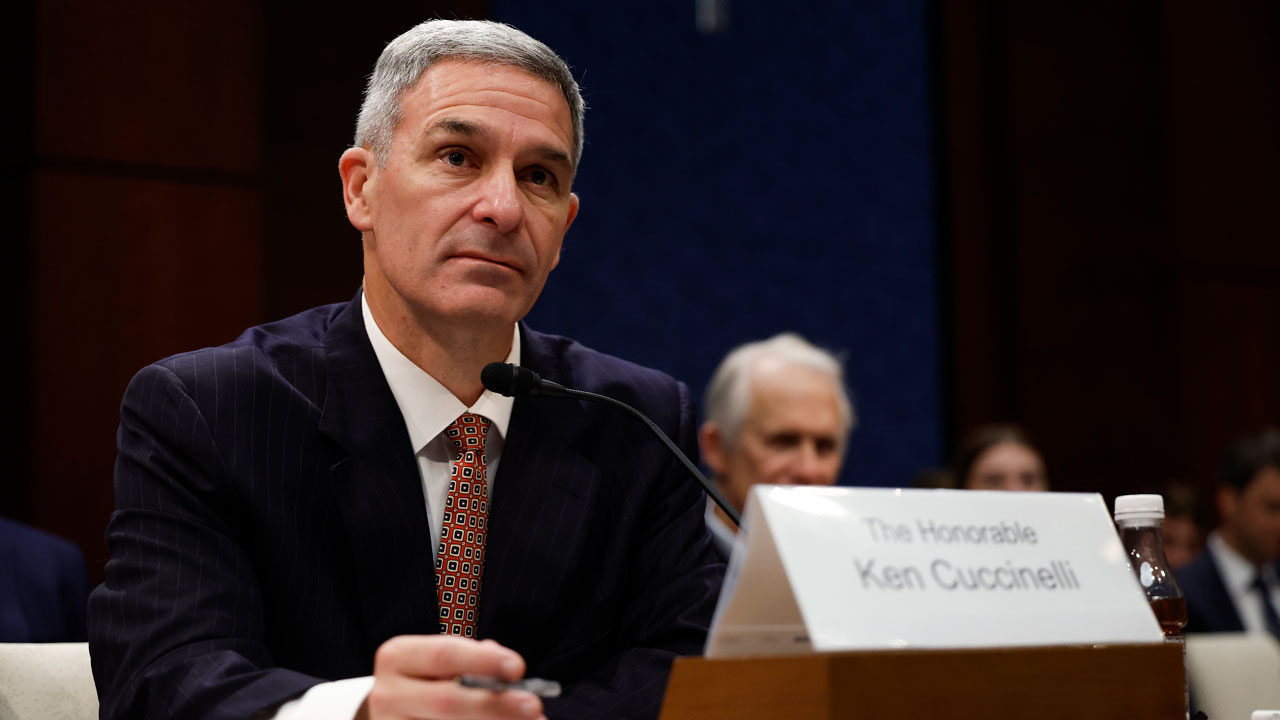 Attorney Ken Cuccinelli, the Chairman, Election Transparency Initiative, speaks during a joint committee hearing on June 07, 2023.