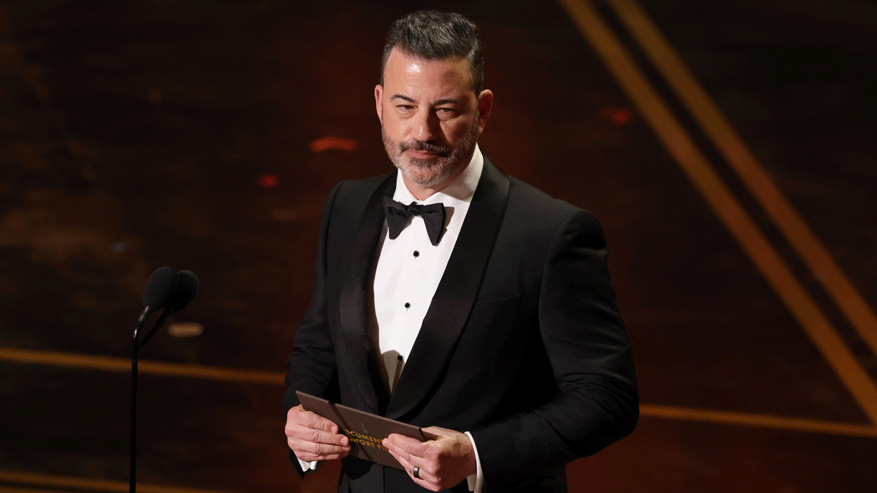 Jimmy Kimmel speaks onstage during the 98th Oscars at Dolby Theatre on March 15, 2026 in Hollywood, California.