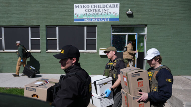 Law enforcement agents raid Mini Childcare (formerly Mako Childcare) in Minneapolis.