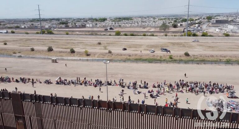 WATCH: Illegal Aliens Stream Over Border Ahead of Title 42’s End