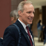 Minnesota Secretary of State Steve Simon arrives for Day 1 of the Minnesota Democratic-Farmer-Labor (DFL) Party Convention in the Mayo Civic Center in Rochester, Minn. on Friday, May 29, 2026. (Photo by Alex Kormann/The Minnesota Star Tribune via Getty Images)