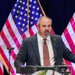 Florida state senator and newly elected RNC Chairman Joe Gruters, gives his acceptance speech during the General Session of the Republican National Committee (RNC) Summer Meeting in Atlanta, Georgia on August 22, 2025. (Photo by Elijah Nouvelage / AFP) (Photo by ELIJAH NOUVELAGE/AFP via Getty Images)