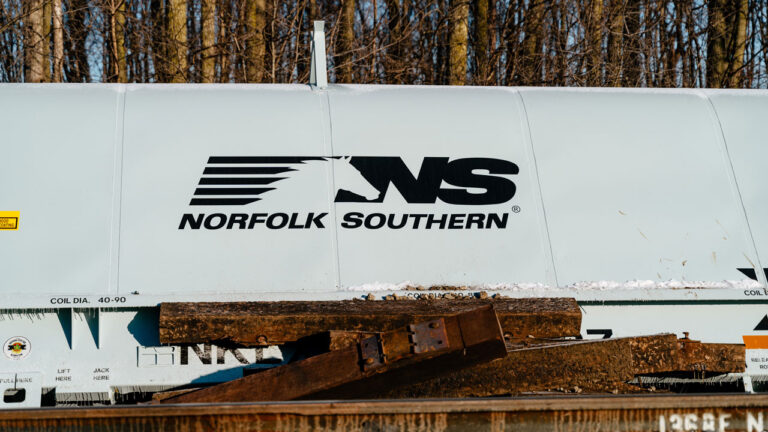 Norfolk Southern train is pictured.