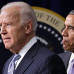 President Barack Obama (R) and Vice President Joe Biden deliver remarks before signing the 21st Century Cures Act into law at the Eisenhower Executive Office Building December 13, 2016 in Washington, DC. The legislation eases the development and approval of experimental treatments and reforms federal policy on mental health care. (Photo by Chip Somodevilla/Getty Images)