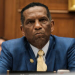 Rep. Burgess Owens (R-UT) listens at a hearing called "Calling for Accountability: Stopping Antisemitic College Chaos" before the House Committee on Education and the Workforce.